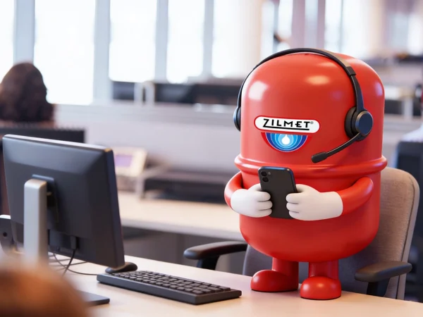 zilmet-cal-hard-at-work-answering-customer-enquiries-in-customer-service